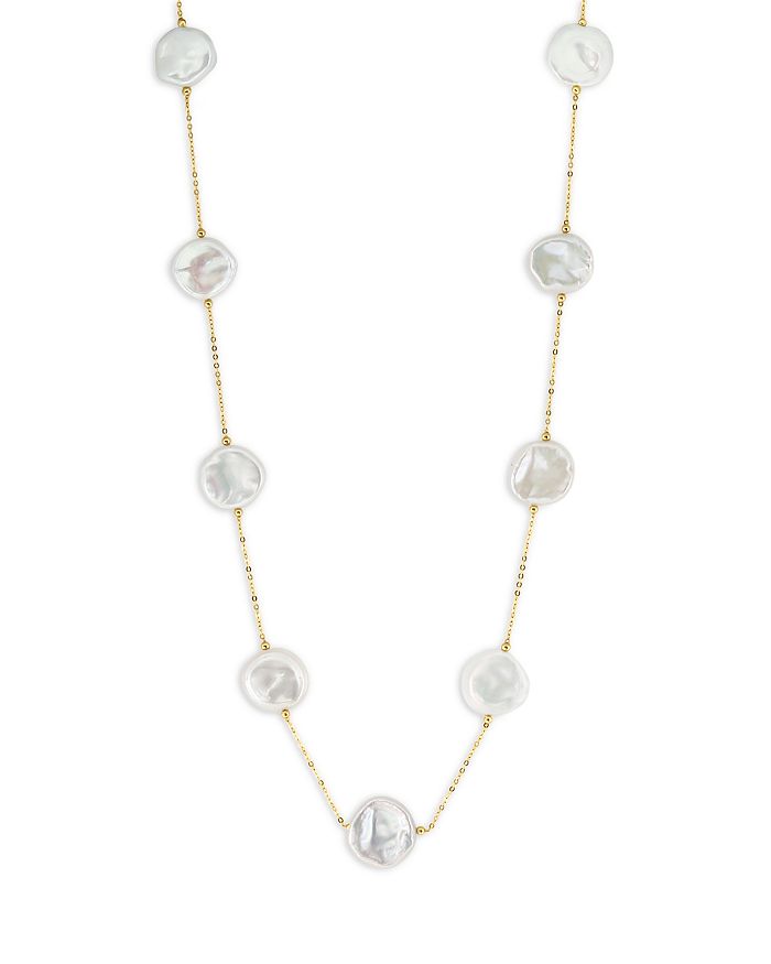 Bloomingdale's - Cultured Freshwater Pearl Collar Necklace in 14K Yellow Gold, 18" - 100% Exclusive