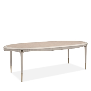 Caracole Love Feast Dining Table In Matte Pearl