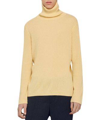 Sandro - Wool-Blend Ribbed Turtleneck Sweater