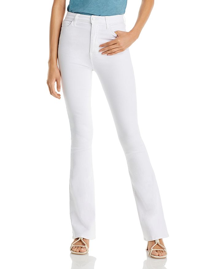 7 For All Mankind Ultra High Rise Skinny Bootcut Jeans in Clean White |  Bloomingdale's