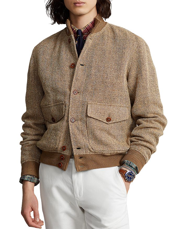 Polo Ralph Lauren Herringbone Bomber Jacket | Bloomingdale's