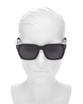 Bold 3 Dots Geometric Sunglasses, 54mm