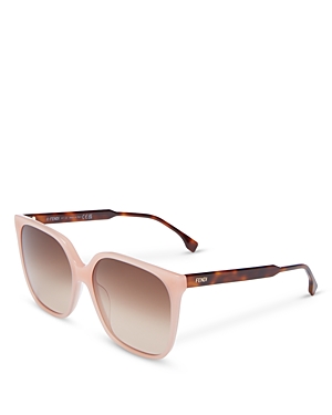 Fendi 59mm Gradient Square Sunglasses In Pink/brown Gradient