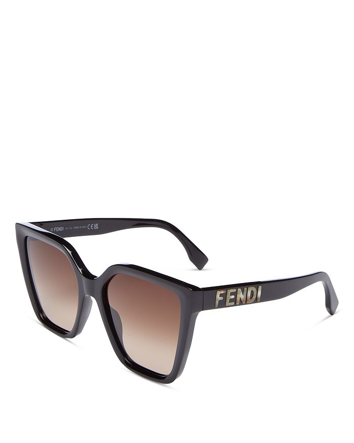 Fendi Lettering Square Sunglasses, 55mm | Bloomingdale's