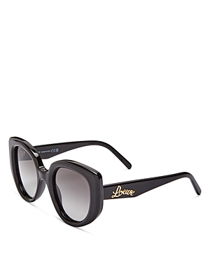 Loewe Curvy Butterfly Sunglasses, 49mm In Black/gray Gradient