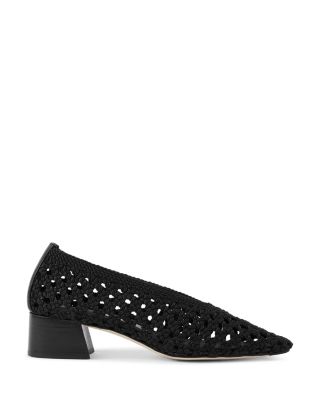 Miista 40mm Woven-leather Pumps In Black