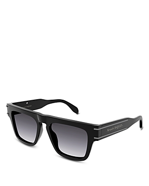 Alexander McQUEEN Selvedge Lines Sunglasses, 53mm