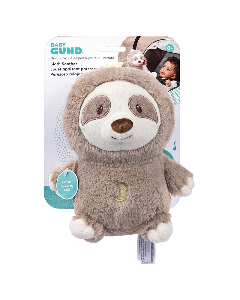 Gund Lil' Luvs On The Go Sloth Soother Plush Sloth Stuffed Animal Sound Toy, 6- Ages 0+