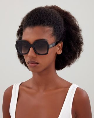 Minimal Squared Sunglasses, 54mm
