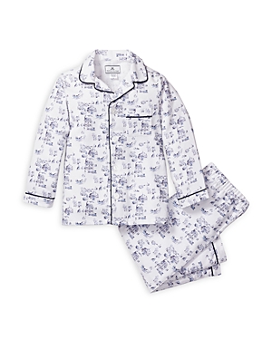Petite Plume Unisex Winter Vignette Pajama Set - Baby, Little Kid, Big Kid In White