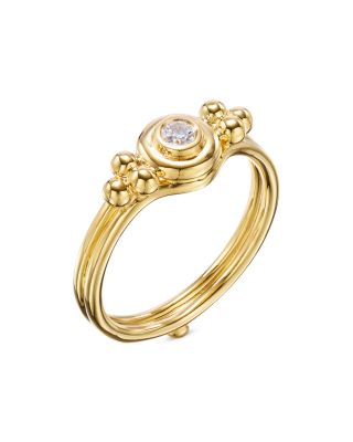 Temple St. Clair - 18K Yellow Gold Classic Diamond Bead Ring