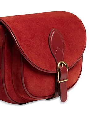 Gerard Darel Gypsy Small Leather Saddle Bag In Carmine