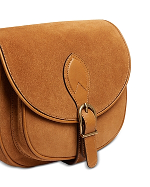 Gerard Darel Gypsy Small Leather Saddle Bag In Wheat