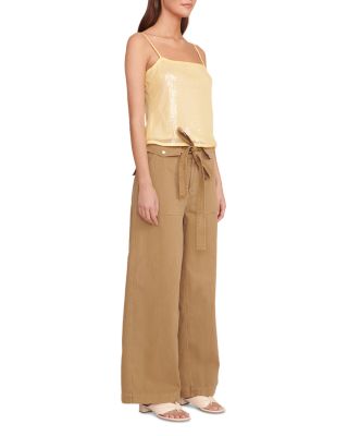 スタウド レディース カジュアルパンツ ボトムス Brayden Cotton Wide-Leg Pants