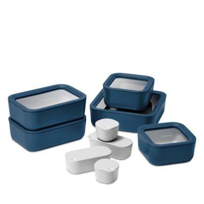 Caraway 14-Piece Ceramic Coated Glass Food Storage Set