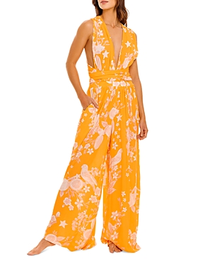Agua Bendita Florence Printed Multiway Cover Up Jumpsuit