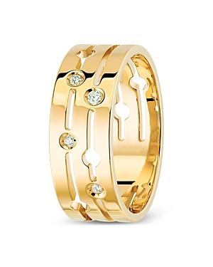 Dihn Van 18K Yellow Gold Pulse Diamond Medium Ring
