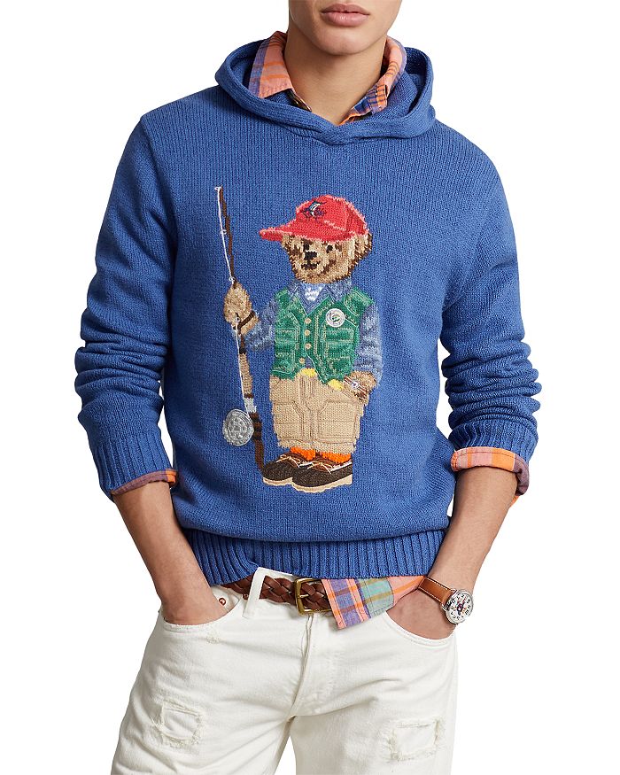 Polo Ralph Lauren Polo Bear Cotton Hooded Sweater | Bloomingdale's