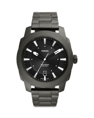 Fossil Men's Machine Black Dial Watch In Black/gray