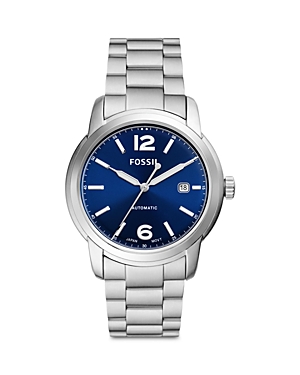 Shop Fossil Heritage Watch, 43mm In Blue/silver