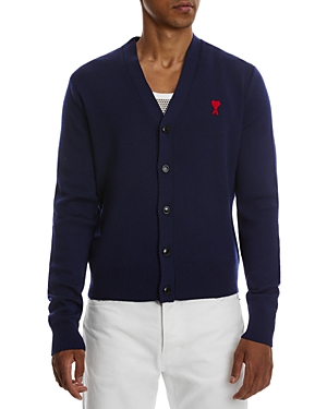 Shop Ami Alexandre Mattiussi Adc Cardigan In Nautic Blue