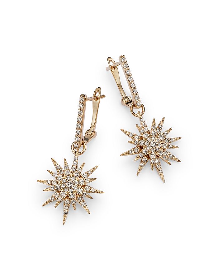 Bloomingdale's - Diamond Starburst Drop Earrings in 14K Yellow Gold, 0.80 ct. t.w. - 100% Exclusive