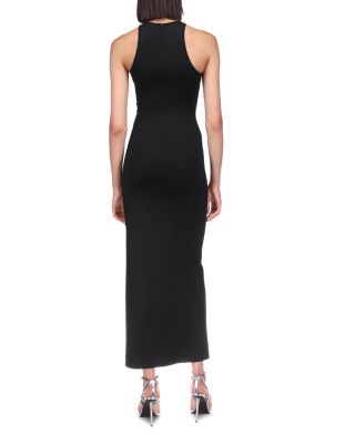 knee length dresses for ladies GATHER DETAIL AND OPEN BACK GOWN  David Koma
