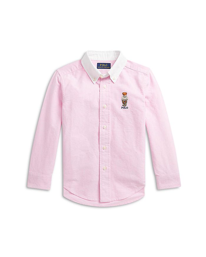 Ralph Lauren Boys' Polo Bear Cotton Oxford Shirt - Little Kid ...