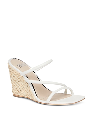 Paige Stacey Three-band Wedge Espadrilles In White