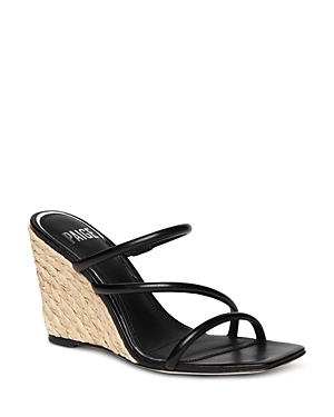 Shop Paige Women's Stacey Square Toe Espadrille Wedge Heel Sandals In Black