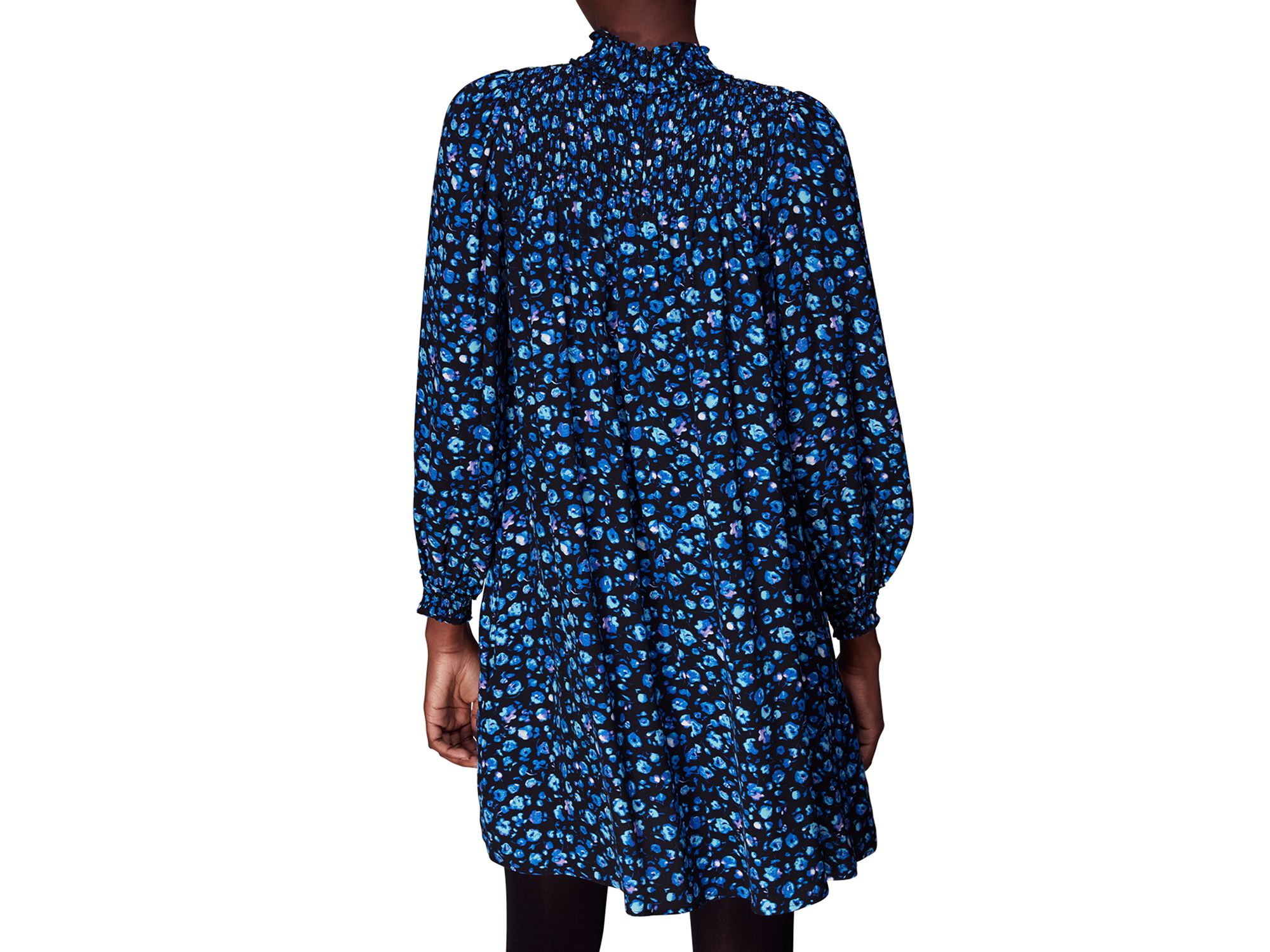 Blurred Floral Trapeze Dress — Image 3