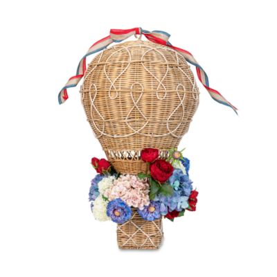 Provence Rattan Whitewash Large Hot Air Balloon Basket