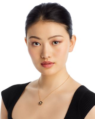 18K Yellow Gold Daisy Diamond Flower Pendant Necklace, 16-18" - Exclusive