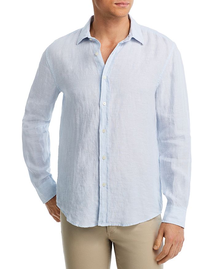 The Men's Store at Bloomingdale's - Linen Yarn-Dyed Solid Classic Fit Shirt - 100% Exclusive