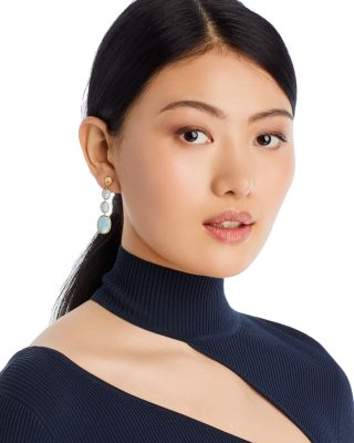 18K Yellow Gold Siviglia Aquamarine Graduated Drop Earrings