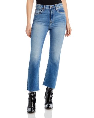 7 For All Mankind High Rise Cropped Kick Flare Jeans | Bloomingdale's