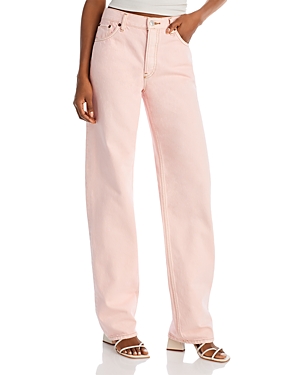 RE/DONE RE/DONE HIGH RISE LOOSE FIT WIDE LEG JEANS IN WASHED PINK