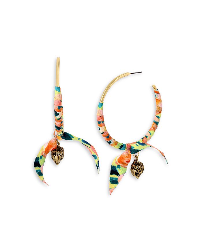 Fabric wrapped hoop earrings online