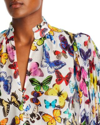 【Lサイズ】Butterfly Meadow Liberty Print Blouse Butterfly Meadow Liberty Print Blouse｜ブラウス・シャツ