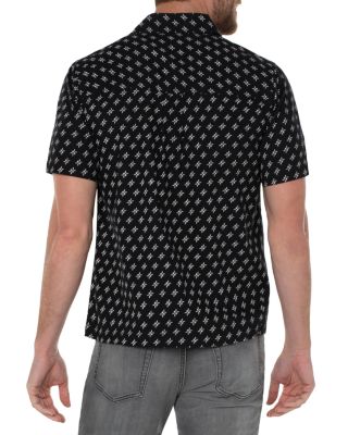 Garment Dyed Short Sleeve Printed Shirt