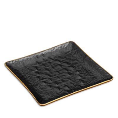 Croc Textured Porcelain Desk Tray, Square