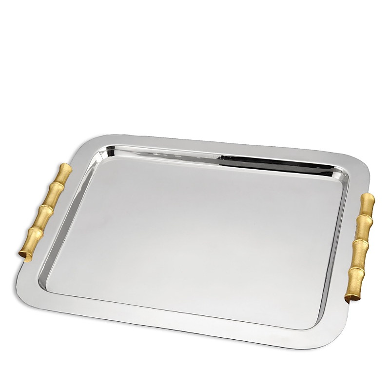 L'objet Bambou Butler Tray In Silver