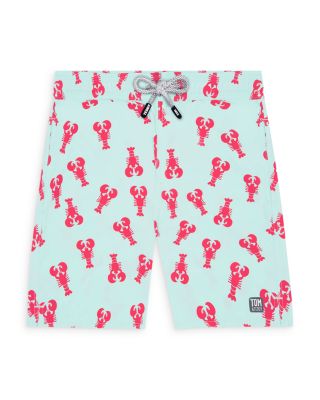 Lobster Print 6" Swim Trunks