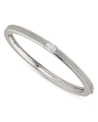 Nadri Tennis Pave Hinge Bangle Bracelet