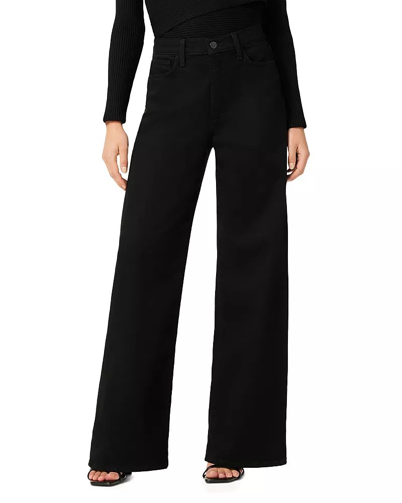 Joe's Jeans Petites The Mia High Rise Wide Leg Jeans in Black