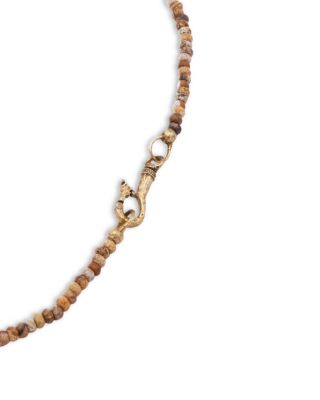 Brass Skull Jasper Convertible Necklace, 24"