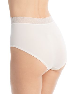Silk High Waisted Lace Trim Briefs