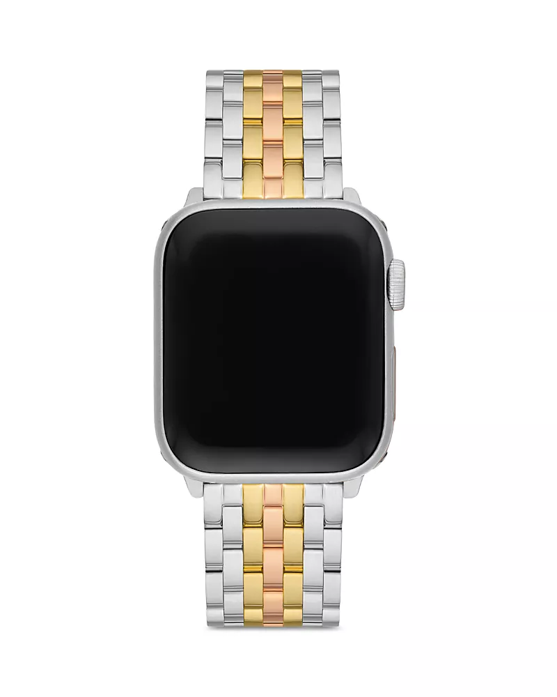Michele Apple Watch Tri-Tone 18K Gold-Plated Bracelet, 38-49mm