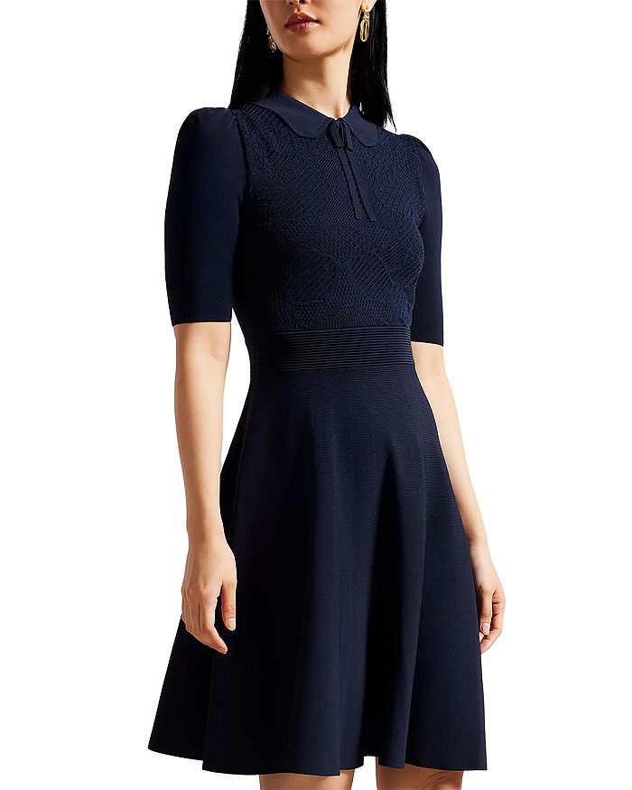 Ted Baker Hillder Mixed Stitch Knit Dress | Bloomingdale's