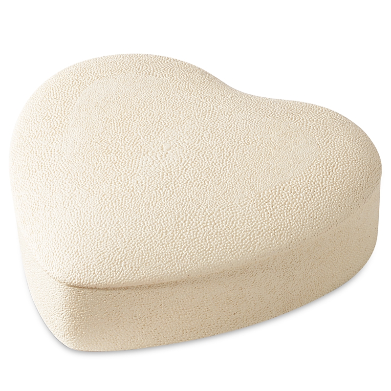 Aerin Shagreen Heart Jewelry Box In Brown